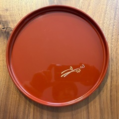 漆器の丸盆２個セットの画像