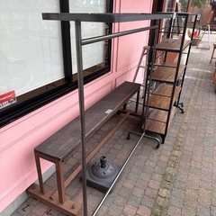 アンティーク　パイプハンガー　お洒落の画像