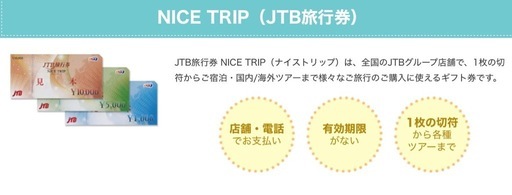 2万円 旅行券 JTB NICE TRIP ナイスドリップ トラベル ギフト 1000円×20枚　旅行　