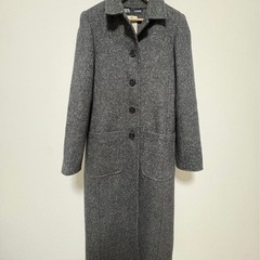 ZARA MANTECO ロングコート ステンカラーコート グレー XSの画像