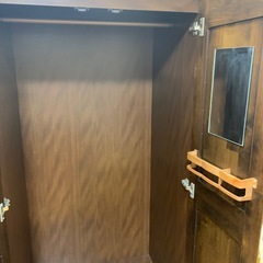 木製衣類ハンガー収納タンス　の画像