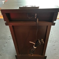 ニトリ サイドテーブル コノージ ダークブラウンの画像