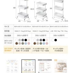 ニトリ スチールワゴンの画像