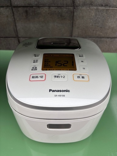 Panasonic SR-HB108 IHジャ-炊飯器。最大炊飯容量1.0L。