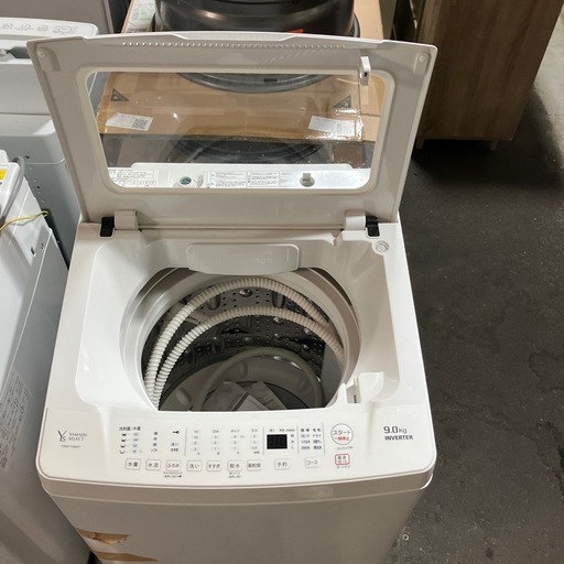 I 2603-0042 ヤマダセレクト洗濯機9.0kg 2021年製　動作確認済み　中古美品