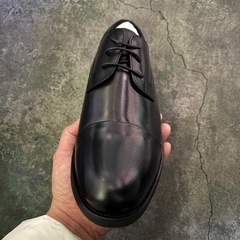 メンズ 黒革靴 24.5cm 新品未使用の画像