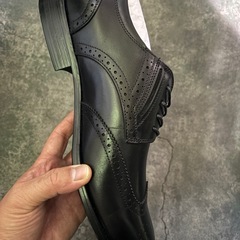 メンズ 黒革靴 25cm 新品未使用の画像