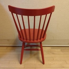 チェア 椅子 木製 赤の画像