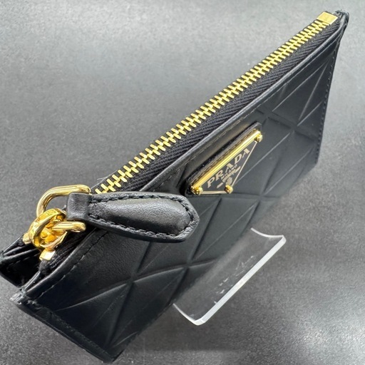 ☆ドリーム荒牧店☆PRADA プラザ トライアングルレザー フラグメントケース ブラック
