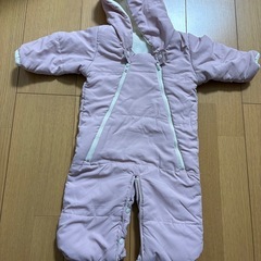 ベビー ジャンプスーツ カバーオール ピンク 防寒着の画像