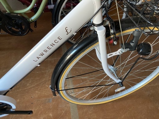 未使用 未登録 自転車 ローレンス 27インチ 6段変速 白