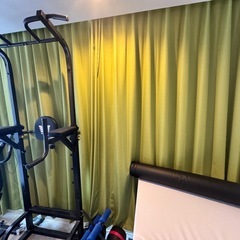 カーテン　緑　　の画像