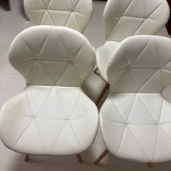 美品6人かげ折りたたみダイニングテーブル&チェアの画像