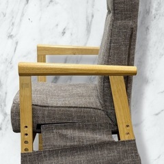 リクライニングハイバックチェア【ファブリック/肘掛付】の画像