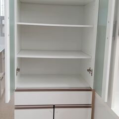 ★リユースのサカイ高崎店★TJ14607 NITORI 食器棚 白 H178×D40×W59.5 クリーニング済みの画像