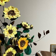 フェルトフラワー（花瓶付き）の画像