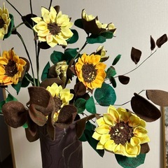 フェルトフラワー（花瓶付き）の画像