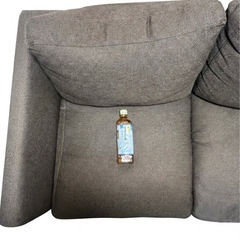 【お譲りします・10日まで！】2人掛けソファ 布張り 茶色の画像