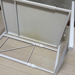 【取引中】【2024年購入】伸縮レンジラック（幅39〜65cm）フック付き・高さ3段階調整可の画像