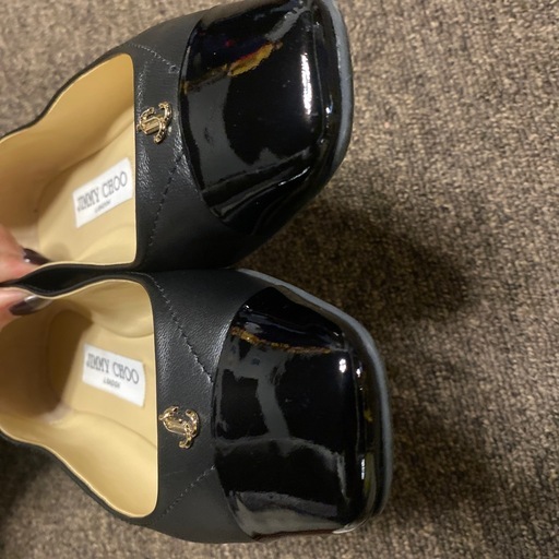 美品【Jimmy Choo】LENI FLAT フラットパンプス