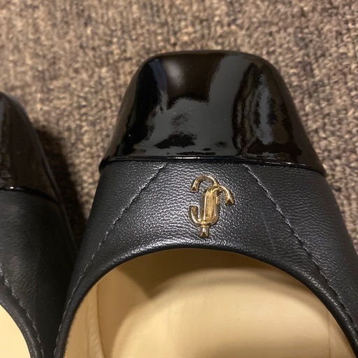 美品【Jimmy Choo】LENI FLAT フラットパンプス