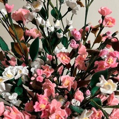 フェルトフラワー（花瓶付き）の画像