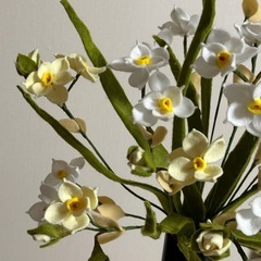 フェルトフラワー（花瓶付き）の画像