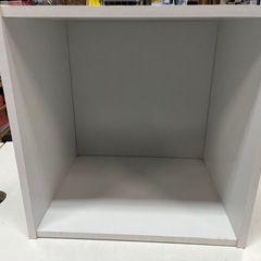 一段  カラーボックス ホワイトカラー ポップ W355×D295×H355mm 収納 棚 マルチ収納 本 教科書 整理にも  中古品 ③の画像