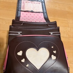 ハート ランドセル ブラウンの画像