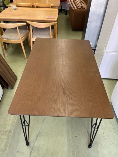 【✨お取引き中です✨】 ?️✨【ニトリ】ダイニングテーブル120×75＋チェア1脚セット‼️ブラウン×ブラックでカフェ感MAX?✨（ク