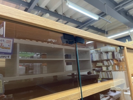 無印良品 テレビボード  ガラス戸付き 収納 木製 中古