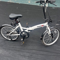 PANGAEA TOUGH 折りたたみ自転車 20インチ 6段変速 前カゴ付の画像