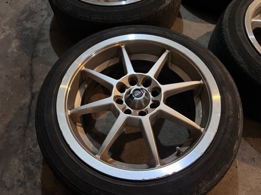 【希少当時物アルミホイール夏タイヤ付4本セット】5ZiGEN HYPER 5ZR アルミホイール 4本セット 15インチ 15×6.5