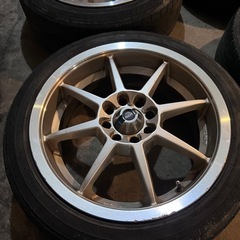 【希少当時物アルミホイール4本セット】5ZiGEN HYPER 5ZR アルミホイール 4本セット 15インチ 15×6.5j+32 PCD100-4h 希少 当時物 旧車 タイヤ付 専用特殊ナット付 アダプター付　スポーツカー　スポ車 5次元の画像