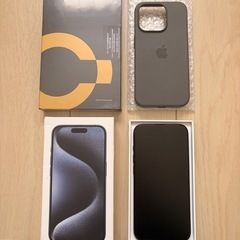 iPhone15Pro 512GB SIMフリー 新品未使用強化ガラスフィルム2枚＆iPhoneケース付きの画像