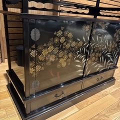 超高級　輪島漆塗り　飾り棚　和キャビネットの画像