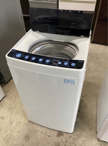 NO B855?福岡市内配送設置無料✨?Haier ハイアール 全自動電気洗濯機 JW-C55FK 5.5kg 2019年製 簡易乾燥