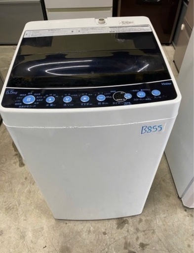 NO B855?福岡市内配送設置無料✨?Haier ハイアール 全自動電気洗濯機 JW-C55FK 5.5kg 2019年製 簡易乾燥
