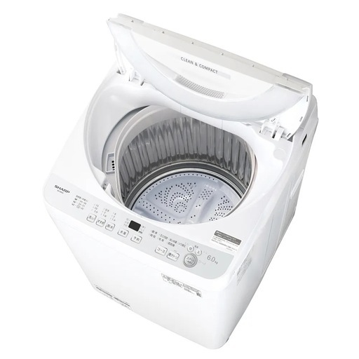 SHARP シャープ 全自動洗濯機 6KG　ES-GE6J-S 