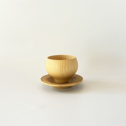 カップ & ソーサー TSUBO ナチュラル 食洗機対応 木製 食器 コップ 湯呑み 和食器 ジャパンディ 北欧風 モダン 日本製 ギフト 84282