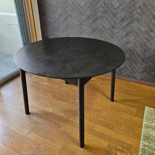 ダイニングテーブル 組立式 DT-09-100 幅1000x奥行1000x高さ700mm 桜屋工業