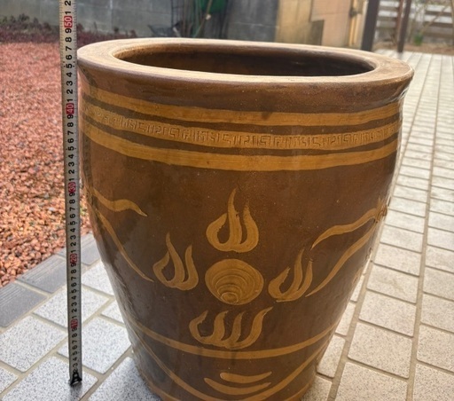 中国陶器 【雲龍カメ】 双龍戯珠 ツボ 壺