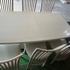 ダイニングテーブル　チェア6脚付　6人掛け　定価15万円の画像