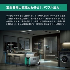 ZENDURE 蓄電システム 大容量高出力 4600Wh 電動アシスト付き車輪の画像