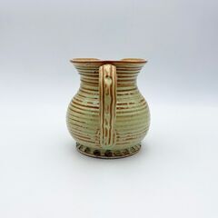 Pottery Vase 陶器 オブジェ 雑貨 底面穴有り 英国 ヴィンテージ フラワーベース 鉢 花 器 モダン ビンテージ 85571の画像