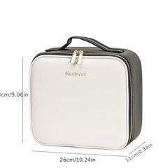 未使用・ミラー＆ライト付きメイクポーチ(ピンク)の画像