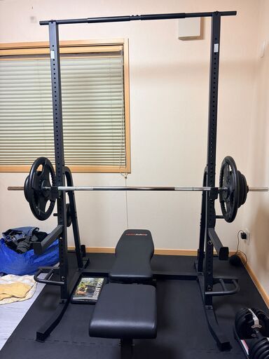 パワーラック+バーベルシャフト180cm+プレート64kg　セット