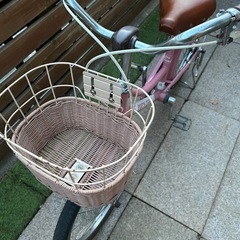 18㌅子供用自転車 ピンク 前バスケット付き★引取取限定の画像