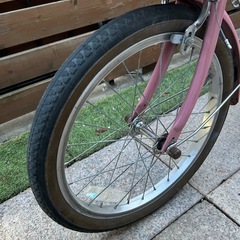 18㌅子供用自転車 ピンク 前バスケット付き★引取取限定の画像