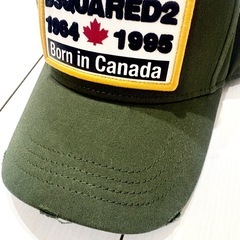 【新品】DSQUARED2ディースクエアード2 ロゴワッペンキャップ カーキーの画像